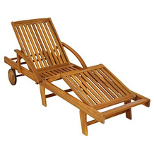 Casaria Holz-Gartenliege