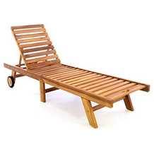 divero Teak-Gartenliege