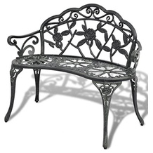 vidaXL Metall-Gartenbank