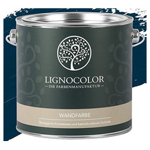 Lignocolor blaue Wandfarbe