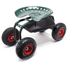 Wiltec fahrbarer Gartensitz