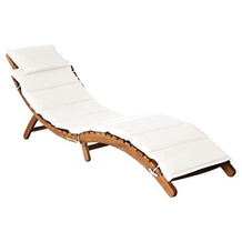 vidaXL Holz-Sonnenliege