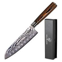 Wolfblood Santoku-Damastmesser