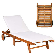 Costway Holz-Sonnenliege