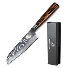 Wolfblood Santoku-Damastmesser