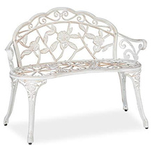 Relaxdays Metall-Gartenbank