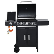 Outsunny Gasgrill mit Seitenbrenner