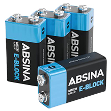 ABSINA 9-V-Batterie