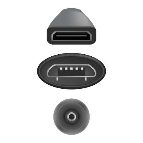HDMI- und USB-Ports