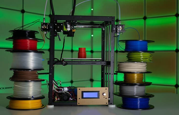 3D-Drucker mit mehreren Rollen Filament