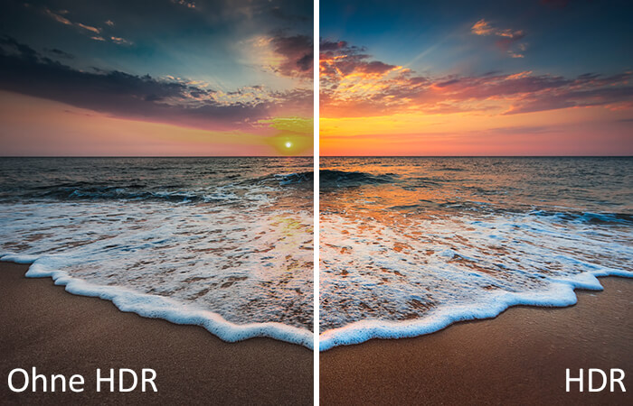 Vergleich ohne HDR und mit HDR