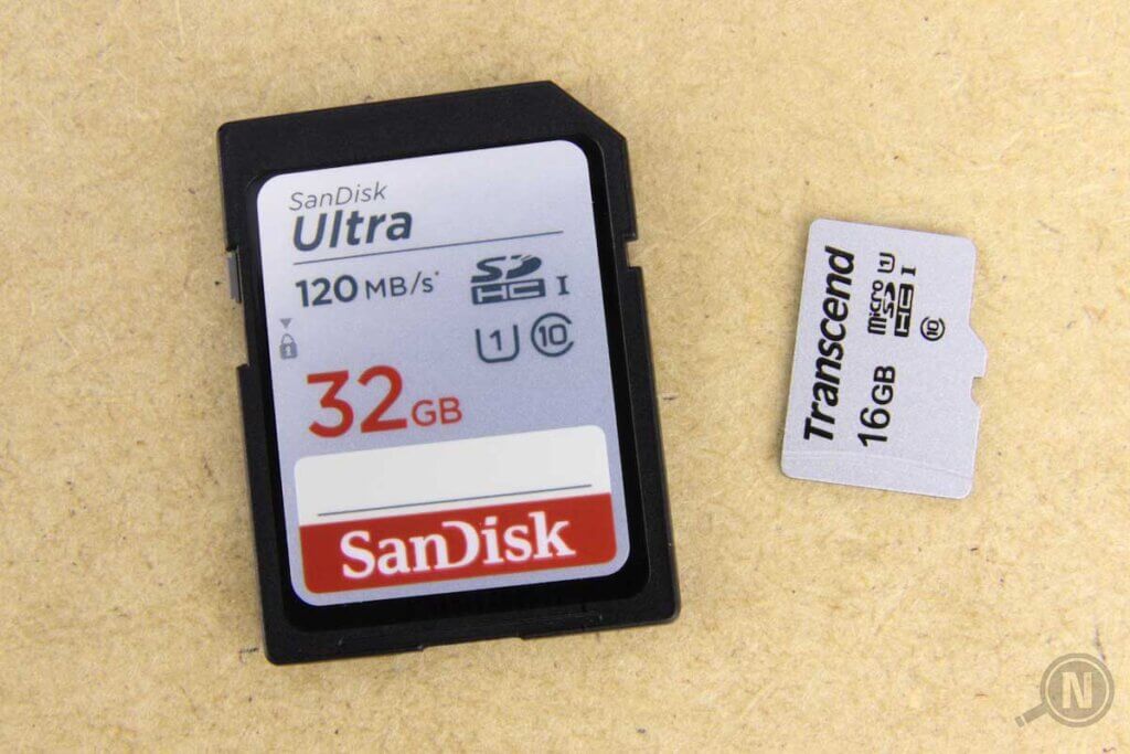 sd  und microsd nebeneinander