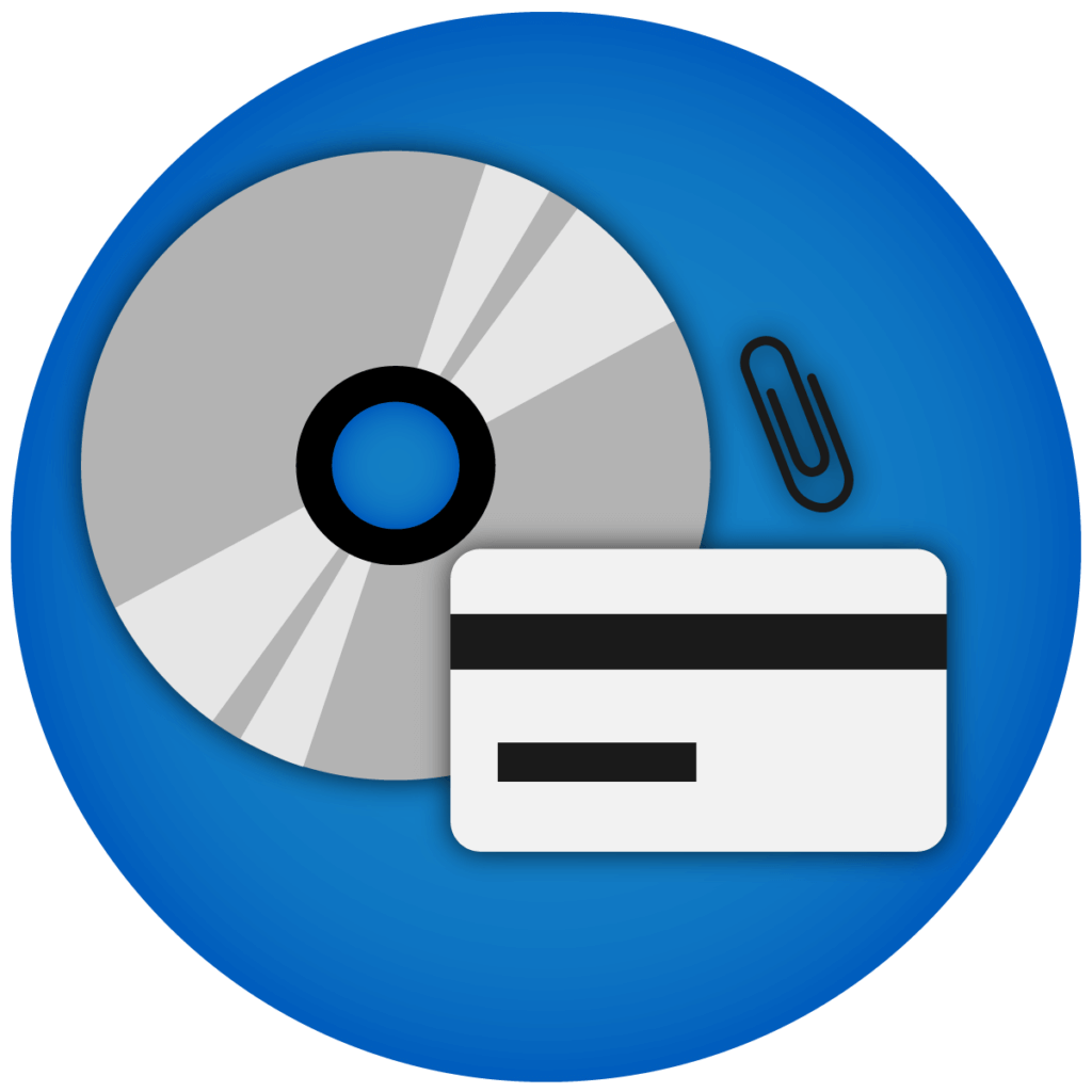CD Kreditkarte Büroklammer