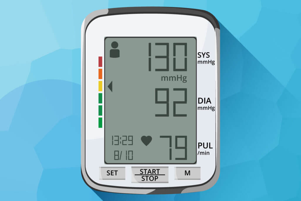 Blutdruckmessgerät Display