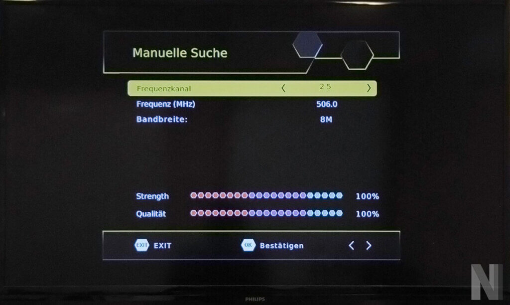 Bild von der manuellen Suche