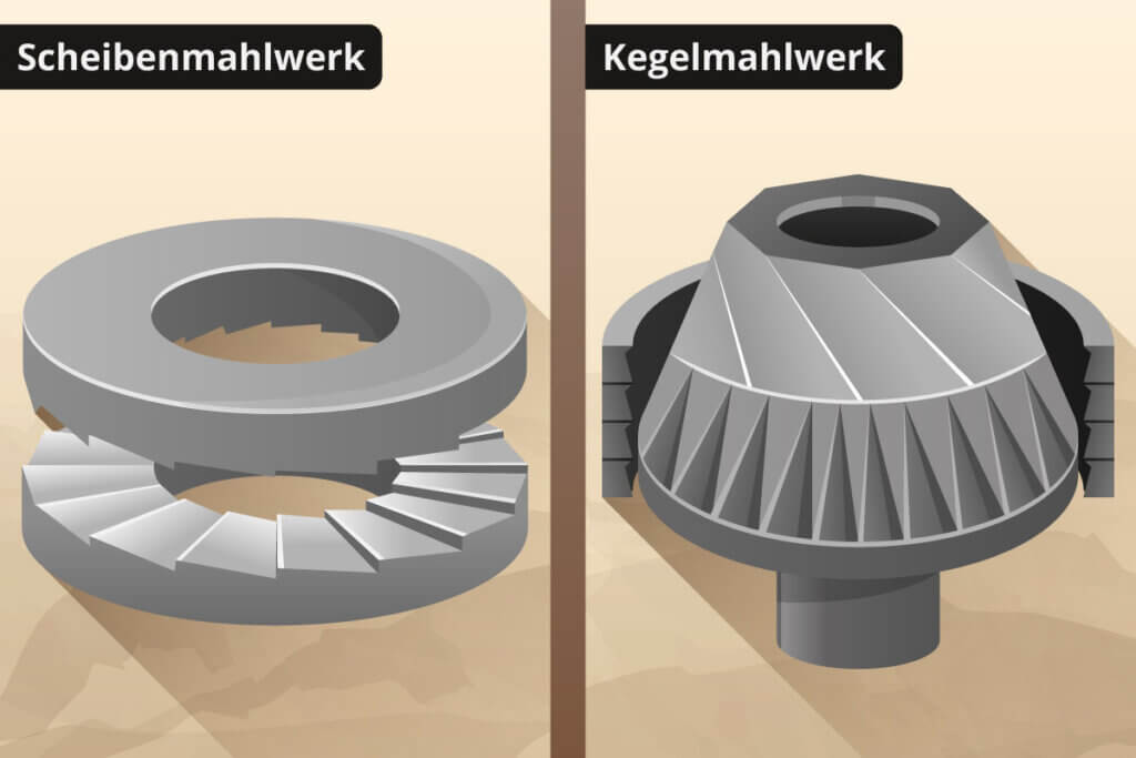 verschiedene Mahlwerke