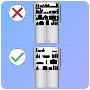 medialement kuehlschrank richtig befuellen zum energiesparen