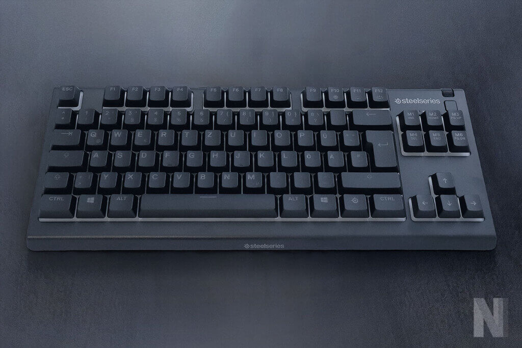 sicht von oben auf die tastatur