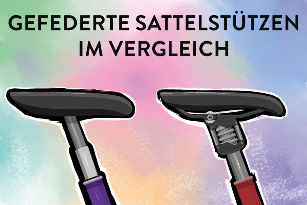 gefederte sattelstuetzen im vergleich, grafische darstellung