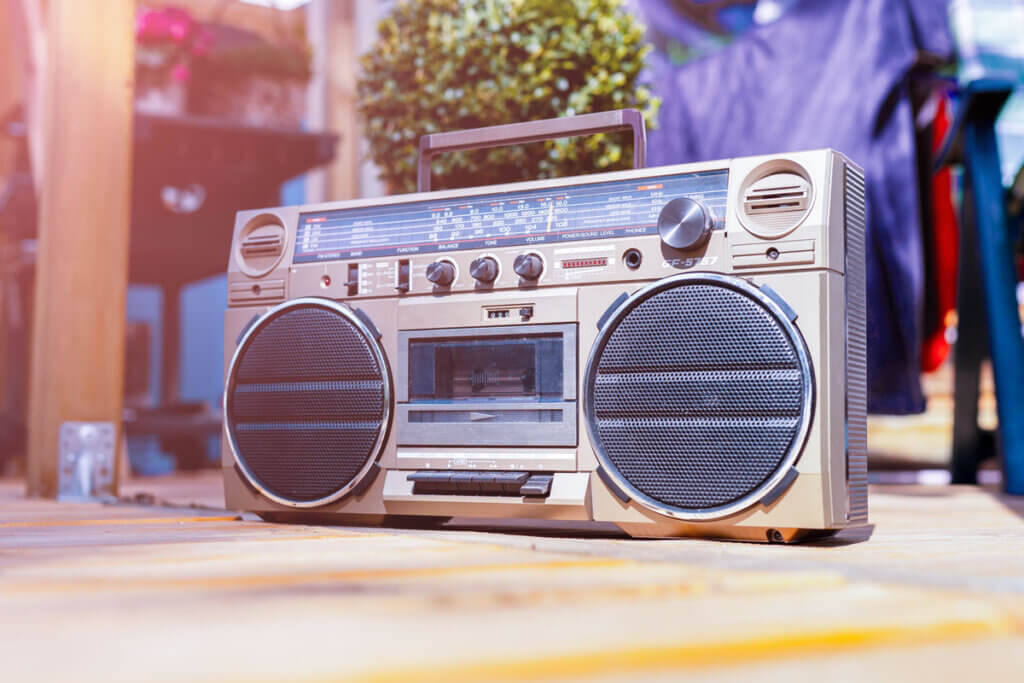 Ghettoblaster im freien