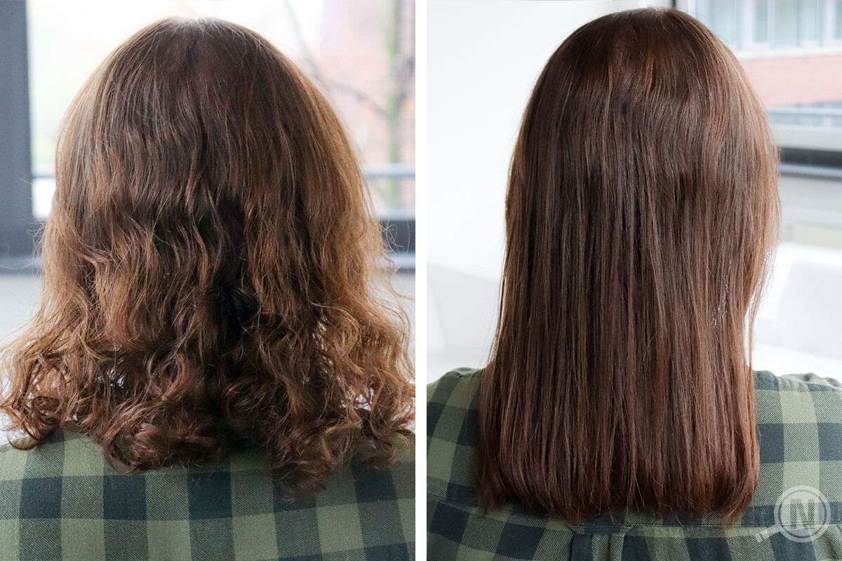 lockige Haare versus glatte Haare