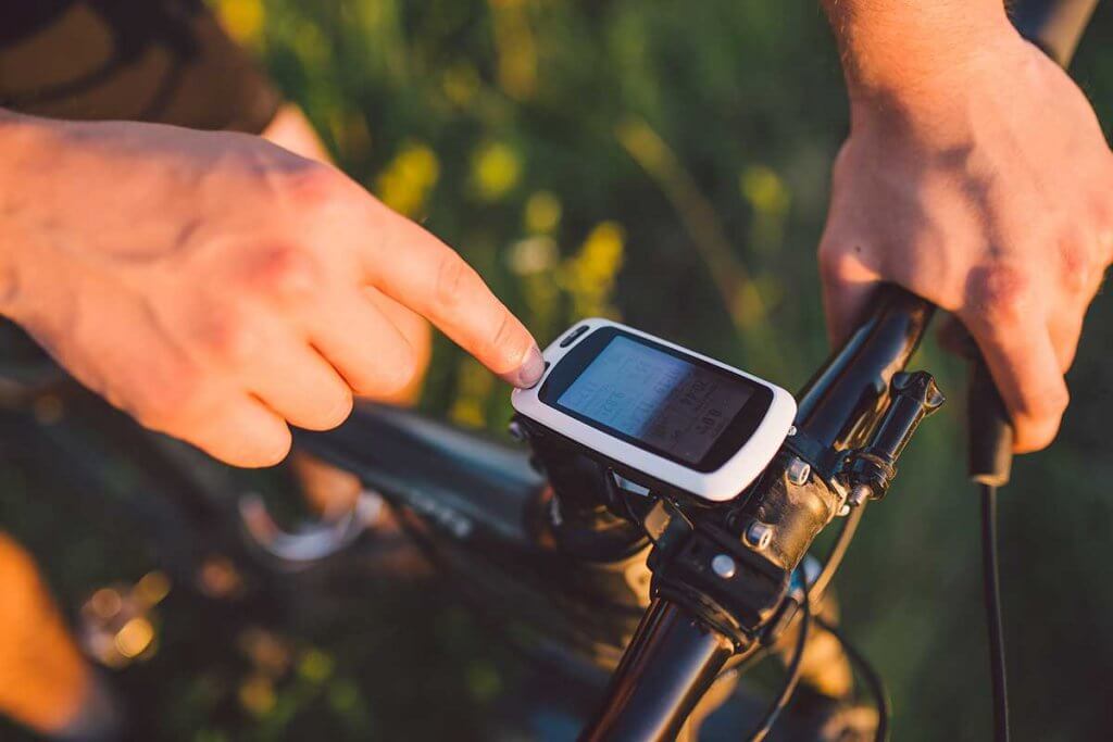 GPS-Geraet an Fahrrad