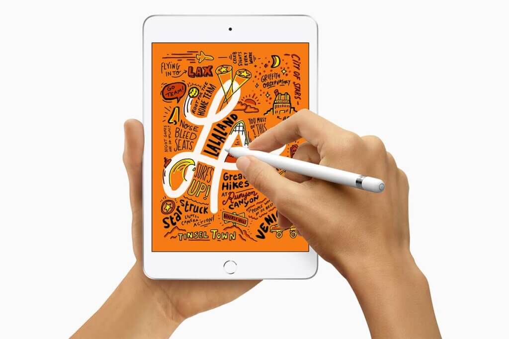 auf iPad wird mit Pencil gezeichnet