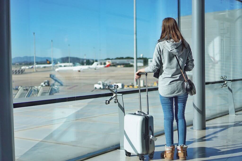 Kabinenkoffer am Flughafen