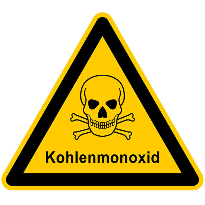 kohlenmonoxid warnschild