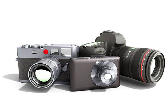 Fotoapparate in unterschiedlichen Größen