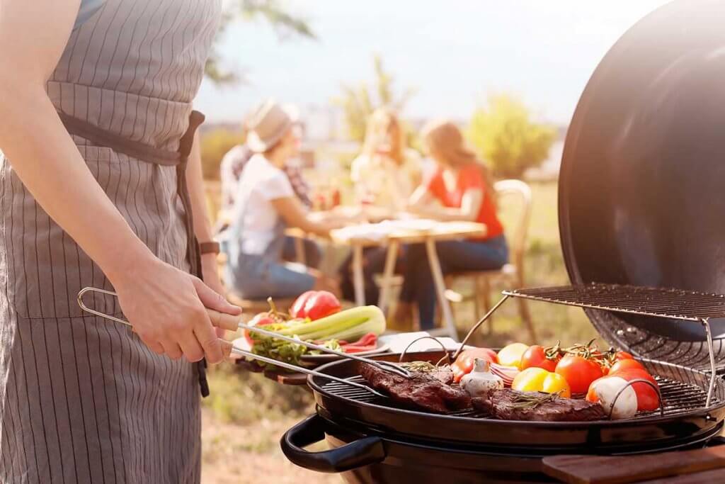 Grill auf Party im Einsatz