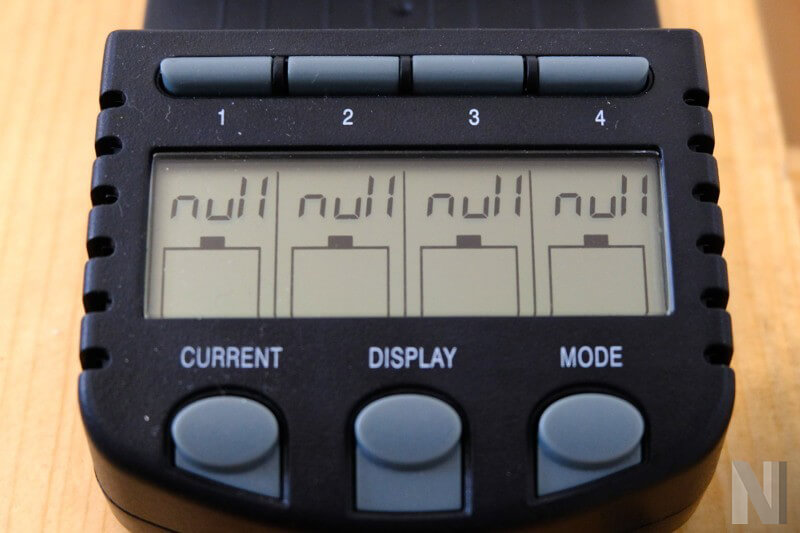 Nahaufnahme vom Display