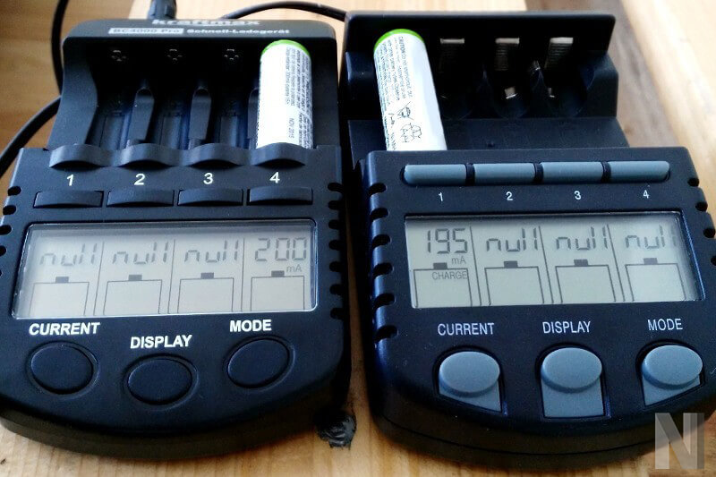 Vergleich vom Kraftmax-LadegerÀt und Technoline-LadegerÀt