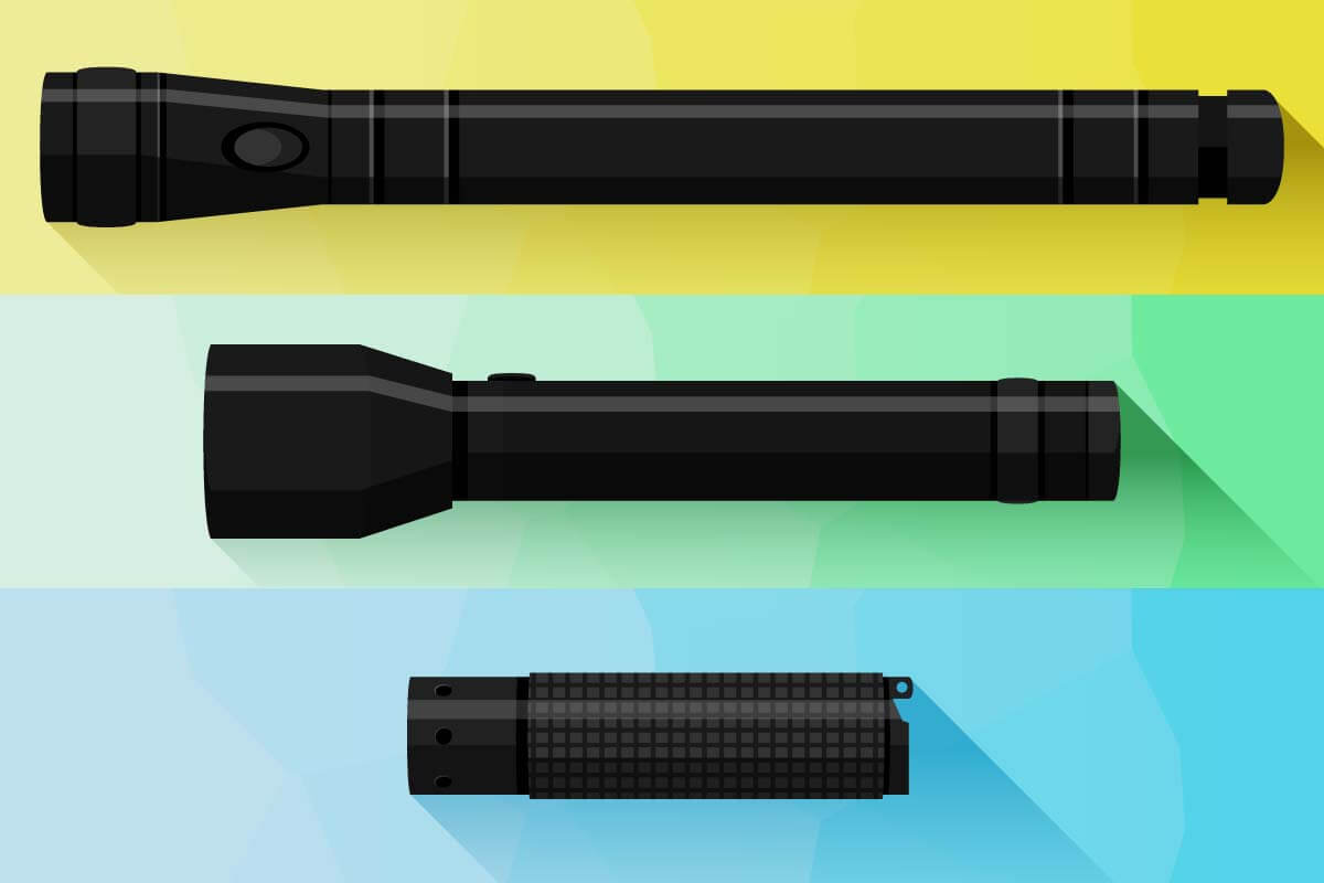 Mini-, mittelgroße und Stab-Taschenlampen
