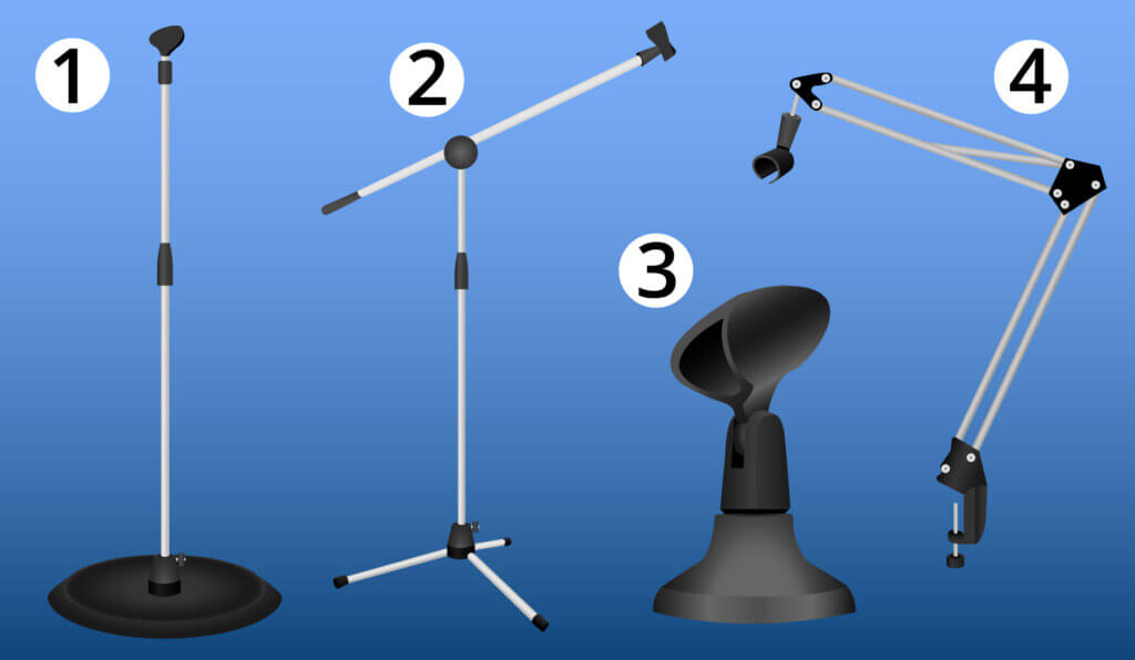 verschiedene Mikrofonständer