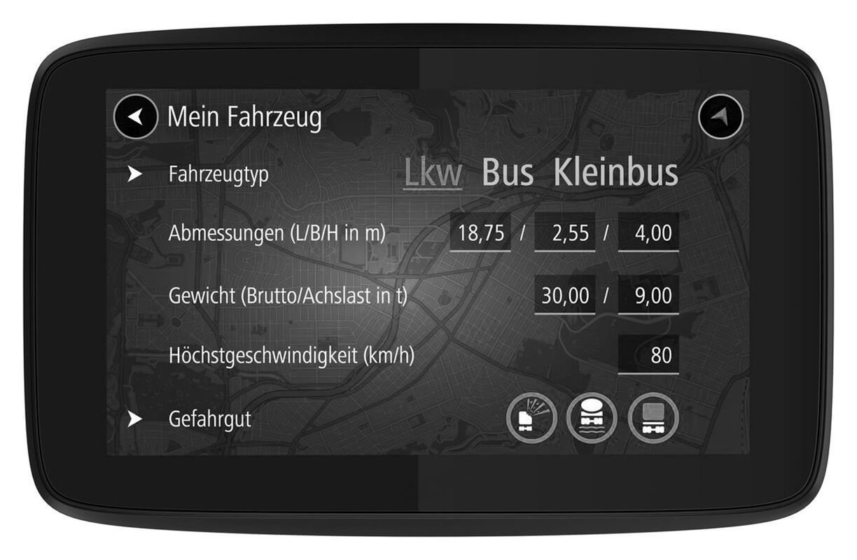Navigationsgerät für LKW-Fahrer
