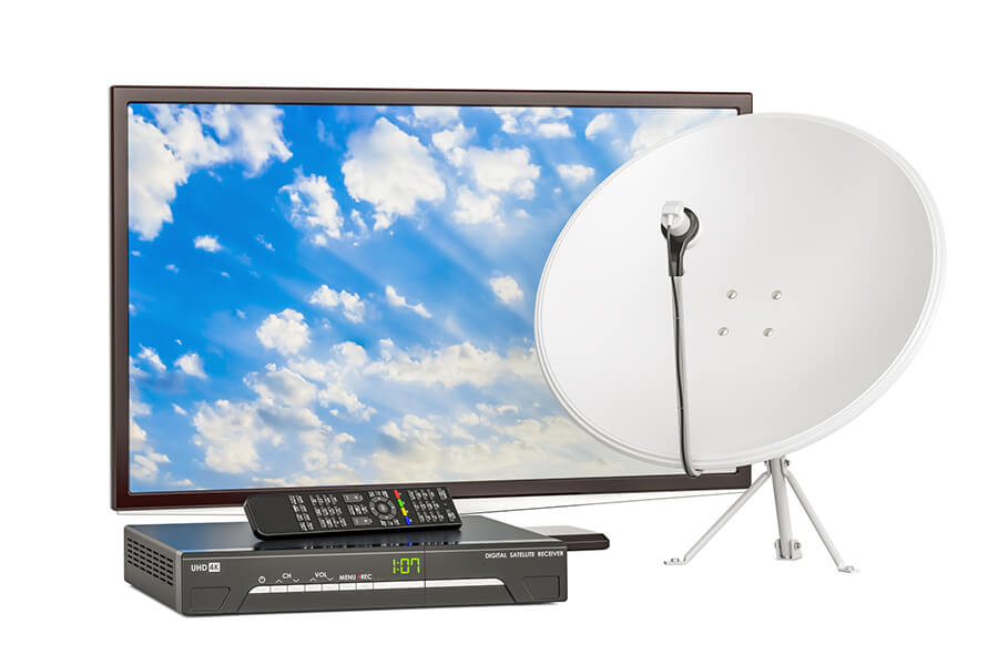 Schüssel Receiver TV-Gerät