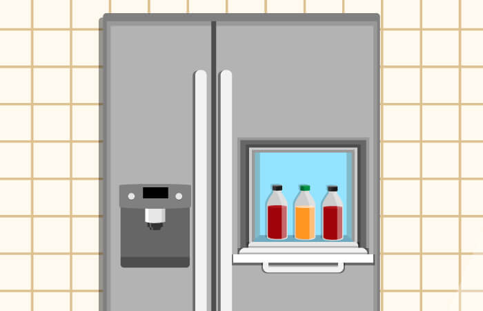 Kühlschrank mit Barfach