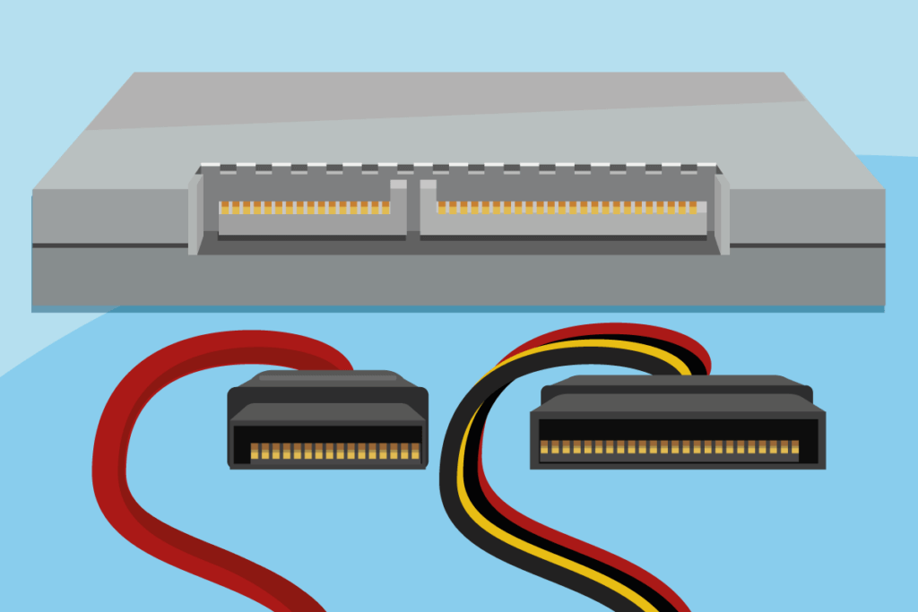 SSD Strom- und Dataanschluss