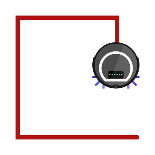 Staubsauger Roboter Wandverfolgung
