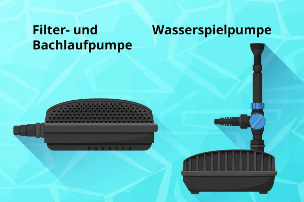 teichpumpe-filterpumpe vs. bachlaufpumpe