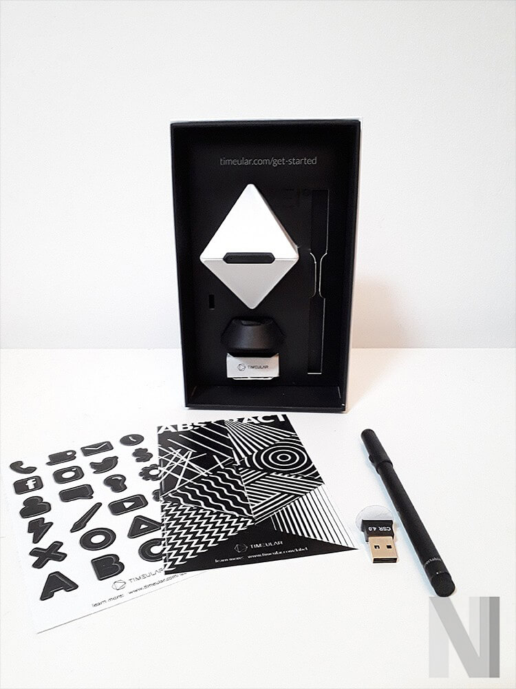 Der Lieferumfang von Timeular