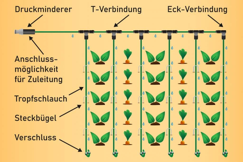 Tropfschlauch Aufbau