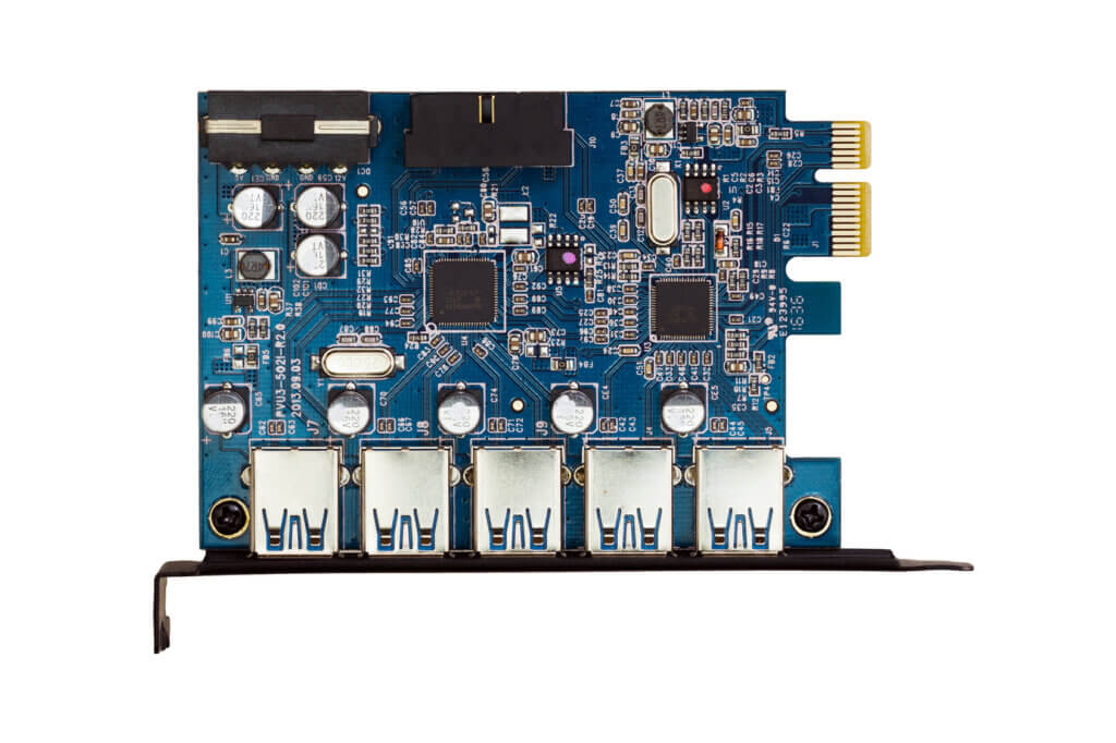 PCI-Express Steckkarte mit USB-Anschlüssen