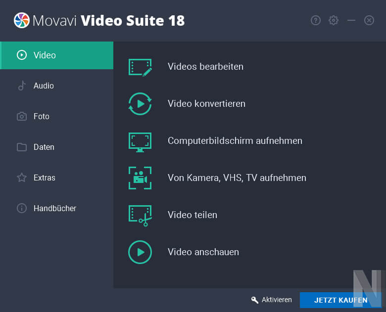 Screenshot vom Startmenue
